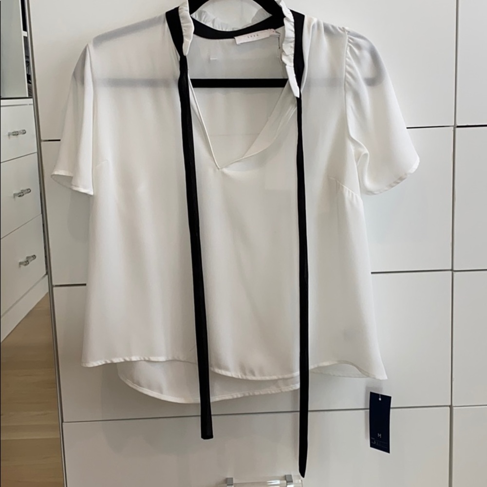 Black and white bow tie shirt